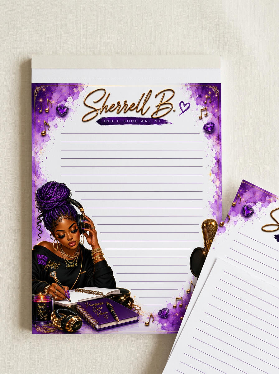 Custom Tear-Away Notepad mockup, 8.5 × 11